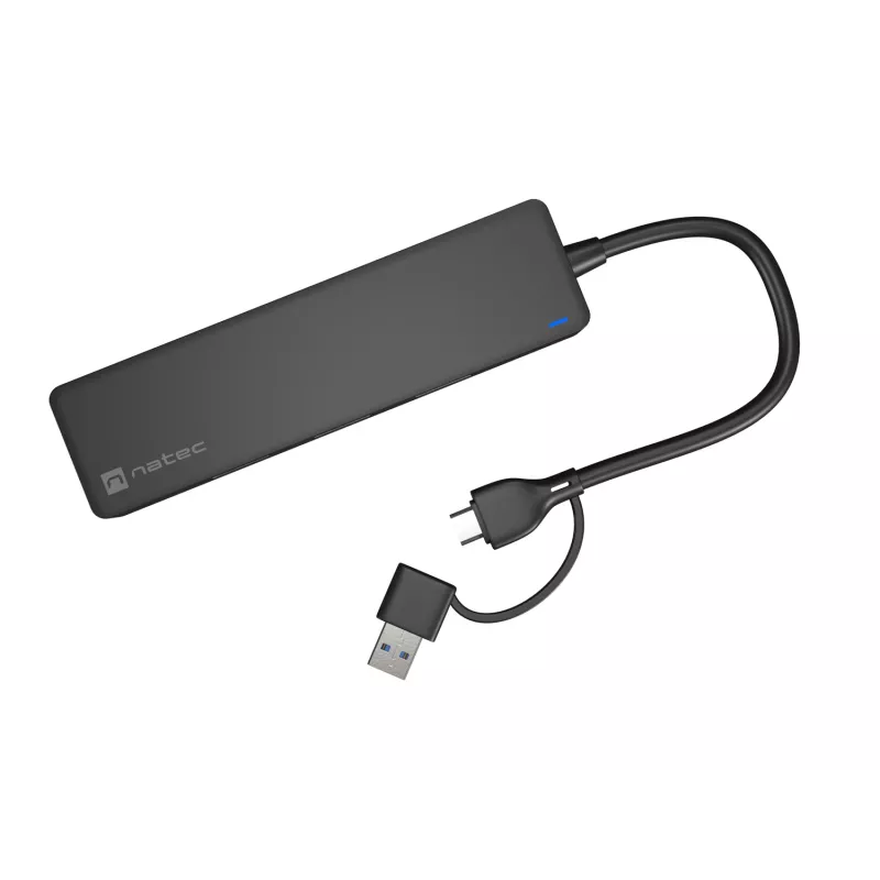USB-jaotur NATEC Mayfly USB 3.2 Gen 1 Type-A USB-C 5000 Mbit/s Must