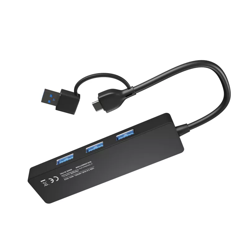 USB-jaotur NATEC Mayfly USB 3.2 Gen 1 Type-A USB-C 5000 Mbit/s Must