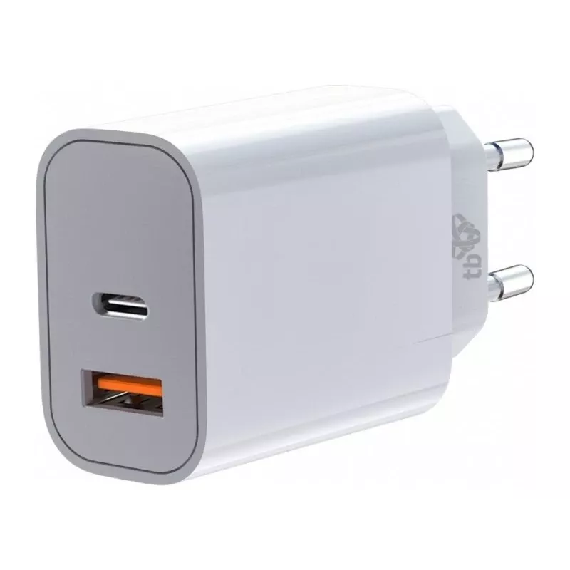 Universal charger 2x3A USB C + USB A Võimsus Delivery Valge
