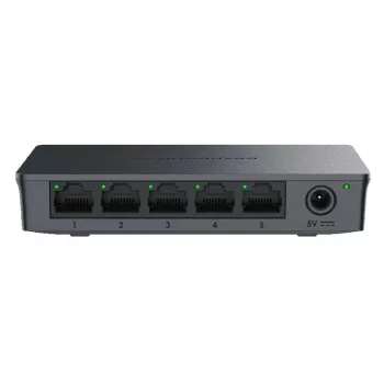 Grandstream GWN7700 Layer 2 haldamata lüliti 5x Gigabit porti 10Gbps lülitusvõimsus 802.1p QoS must laua-/seinale paigaldatav 5VDC