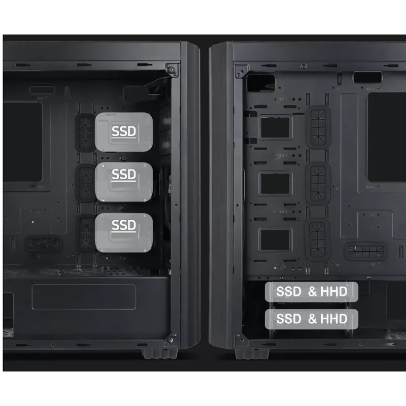 Gembird Fornax K500 ATX arvutikorpus, Midi Tower, must