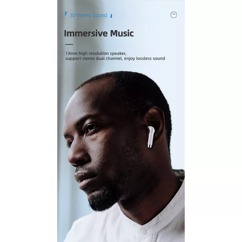 USAMS Słuchawki Bluetooth 5.0 TWS IAseries bezprzewodowe czarny/black BHUIA01 (US-IA04)