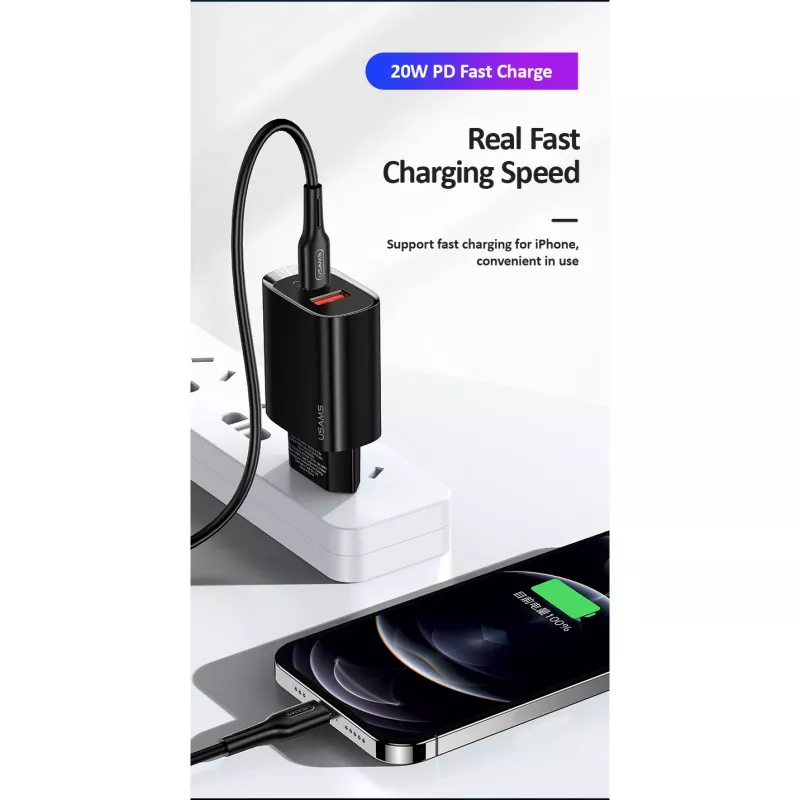 Laadija usams T35 20W PD3 USB-C–USB kiirlaadimisadapter