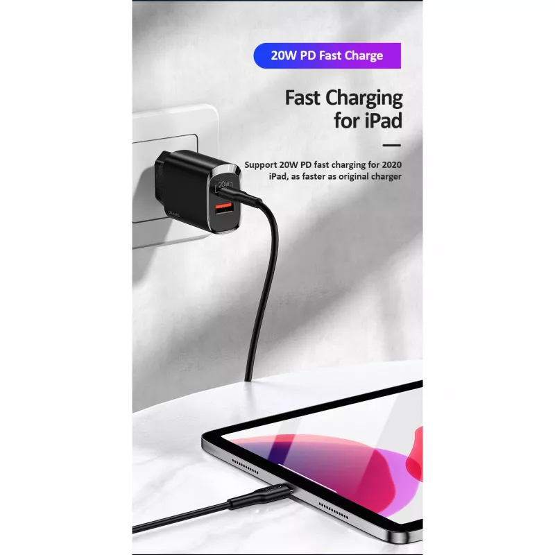Laadija usams T35 20W PD3 USB-C–USB kiirlaadimisadapter