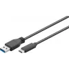 Wentronic Goobay USB 3.0 SuperSpeed kaabel > USB-C™, must, 2 m - USB 3.0-pistik (Type A) > USB-C pistik (71221)