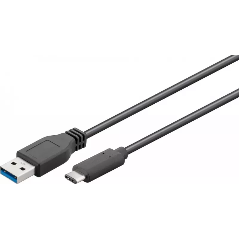 Wentronic Goobay USB 3.0 SuperSpeed kaabel > USB-C™, must, 2 m - USB 3.0-pistik (Type A) > USB-C pistik (71221)