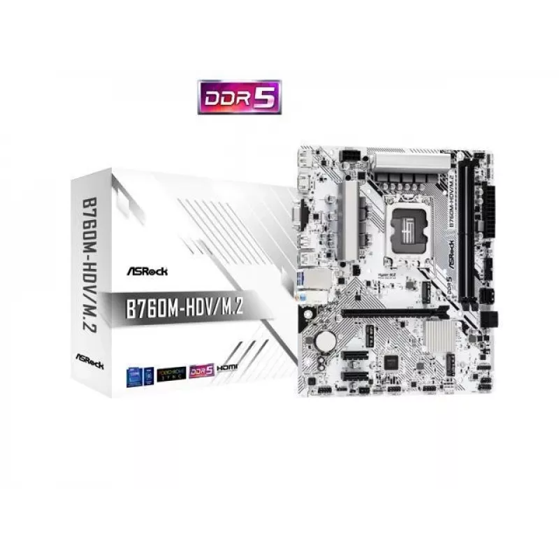 ASRock B760M-HDV/M.2 DDR5 Micro-ATX emaplaat