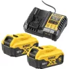 Aku ja laadija komplekt DeWALT DCB1104P2 18 V 5.0 Ah (2 akut, laadija)