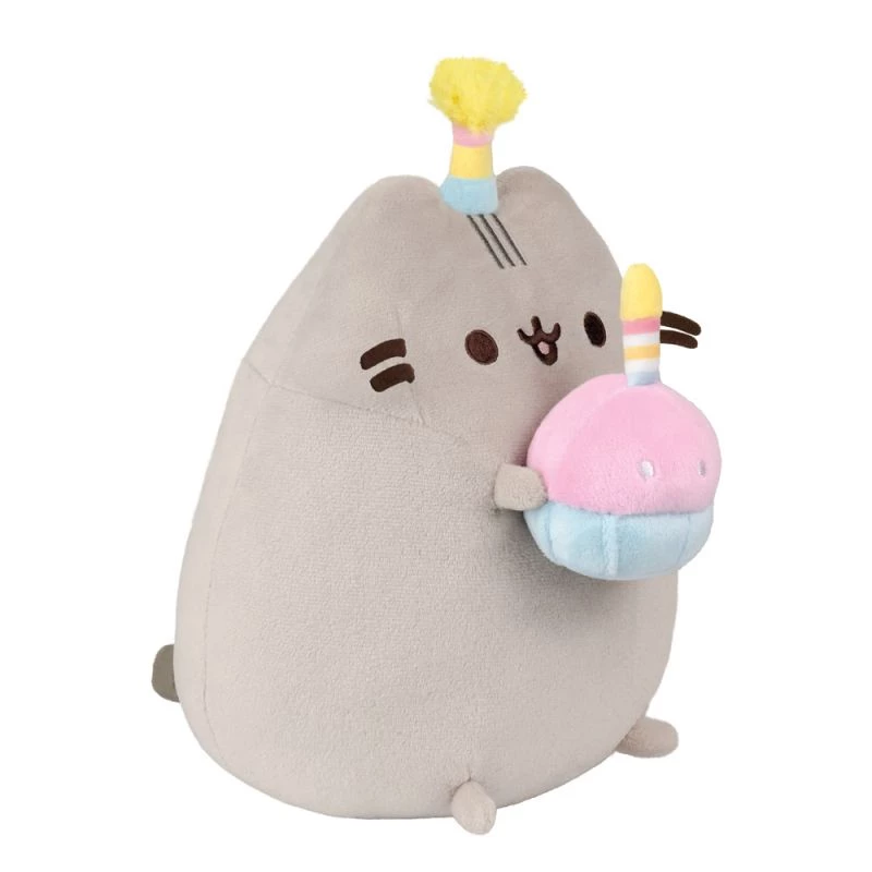 Pehme mänguasi Pusheen Pusheenilt — 24 cm sünnipäevamütsi ja koogiga