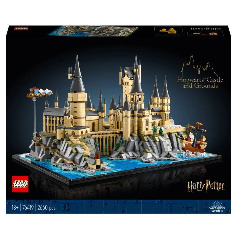 LEGO 76419 Harry Potter Sigatüüka loss ja maa-ala, suur komplekt täiskasvanutele, sisaldab ikoonilisi asukohti: Suur saal, Salakamber ja palju muud, sõbrapäev