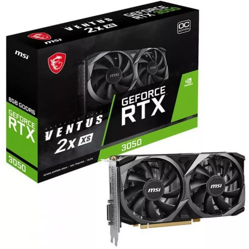 MSI VENTUS GEFORCE RTX 3050 2X XS 8G OC graafikakaart NVIDIA 8 GB GDDR6