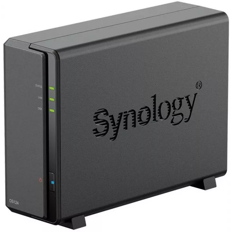 Synology DiskStation DS124 NAS-server/mäluseade Lauaarvuti Ethernet LAN Must RTD1619B