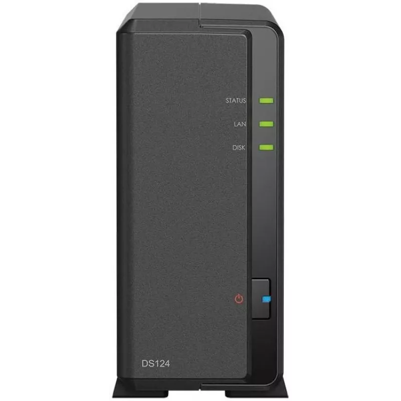 Synology DiskStation DS124 NAS-server/mäluseade Lauaarvuti Ethernet LAN Must RTD1619B