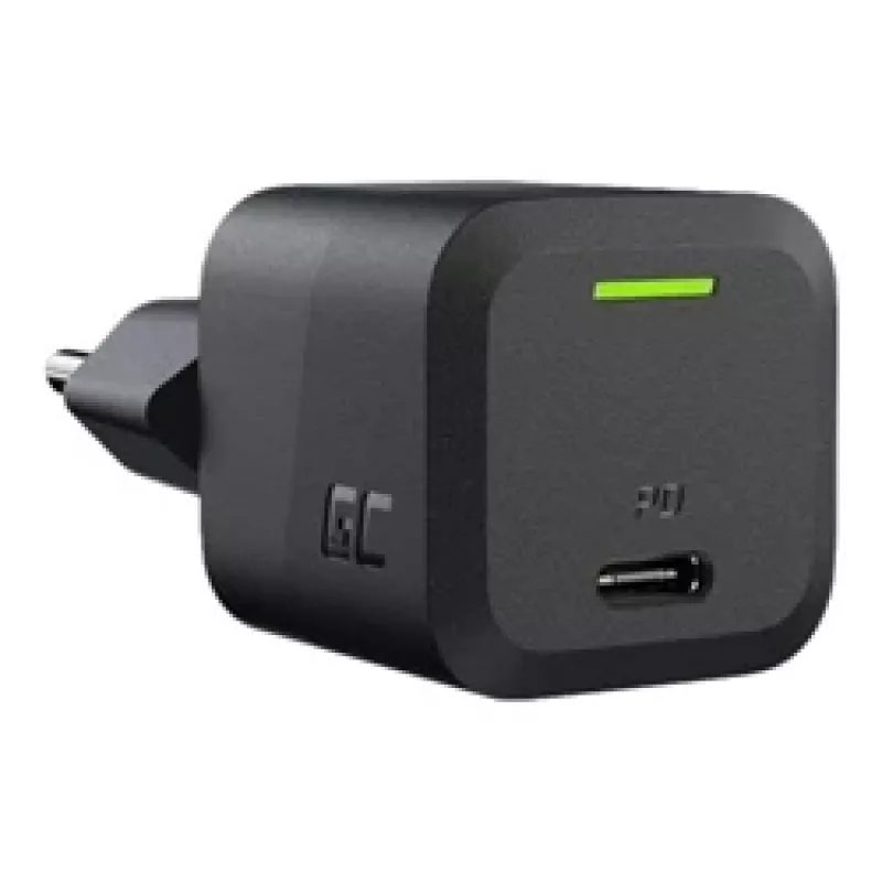 Mobiilseadme laadija roheline Cell CHARGC06, USB-C 33W, Quick Charge 3.0, vahelduvvoolu sisend 100–240V, must