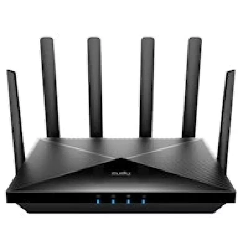 Laualine traadita ruuter Cudy P5 — Kaheribaline Wi‑Fi 6, 5G Sub6, topelt NanoSIM, Gigabit Ethernet, 6 eemaldatavat antenni, 256MB RAM