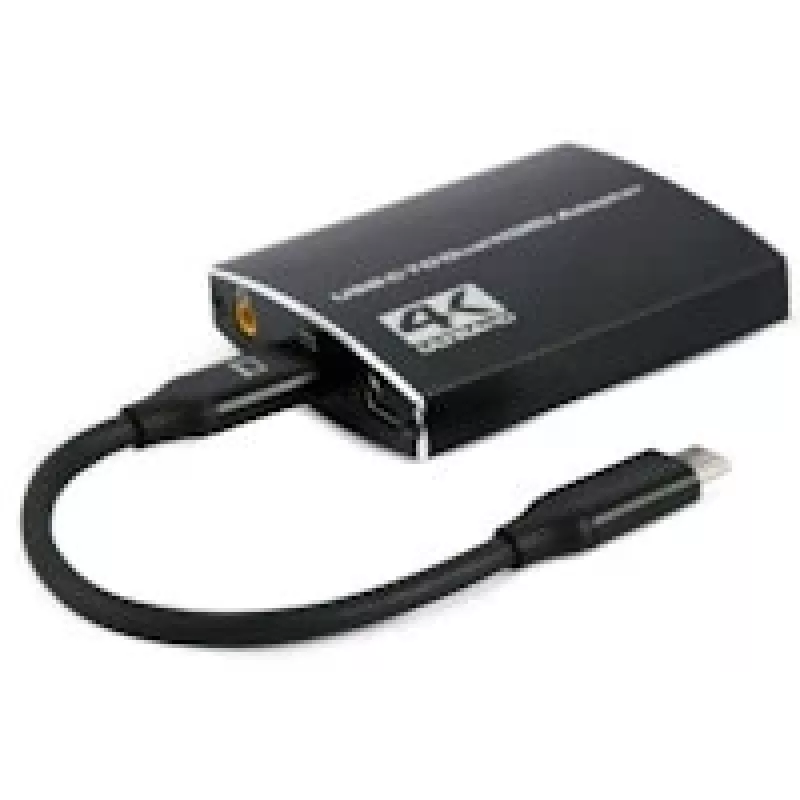 Gembird A-CM-HDMIF2-01 USB-C kahe HDMI-adapteriga, 4K 60Hz, must