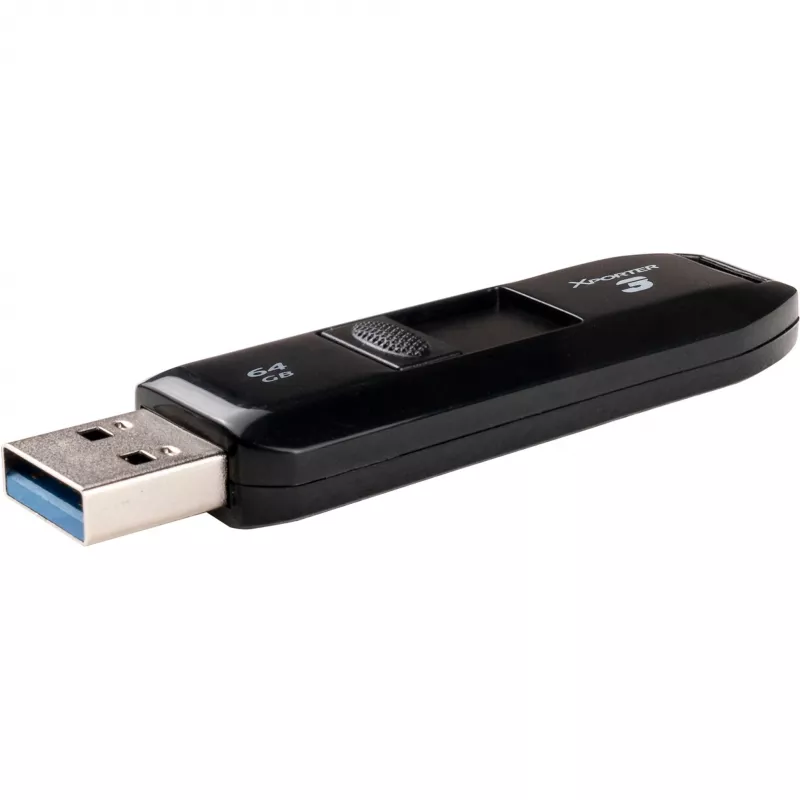USB-mälupulk PATRIOT Xporter 64GB USB Type-A 3.2 Gen 1 (liug, must, 80 MB/s)