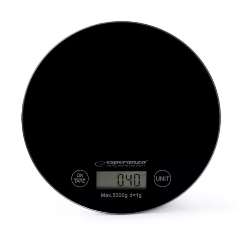 Esperanza EKS003K köögikaal must lame pind Rotondo elektrooniline köögikaal