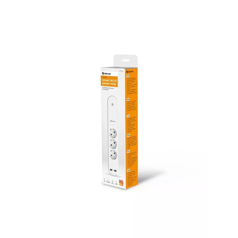 Nutikas pikendusjuhe Denver SHP-310U 3 AC-pistikupesa tüüp F 3680 W