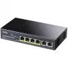 Võrgukommutaator Cudy FS1006P Fast Ethernet 6-pordiline (4 PoE, 1 PoE+) 10/100 Mbit/s, 1,2 Gbit/s ribalaius, metallkorpus, raami/seinale kinnitatav