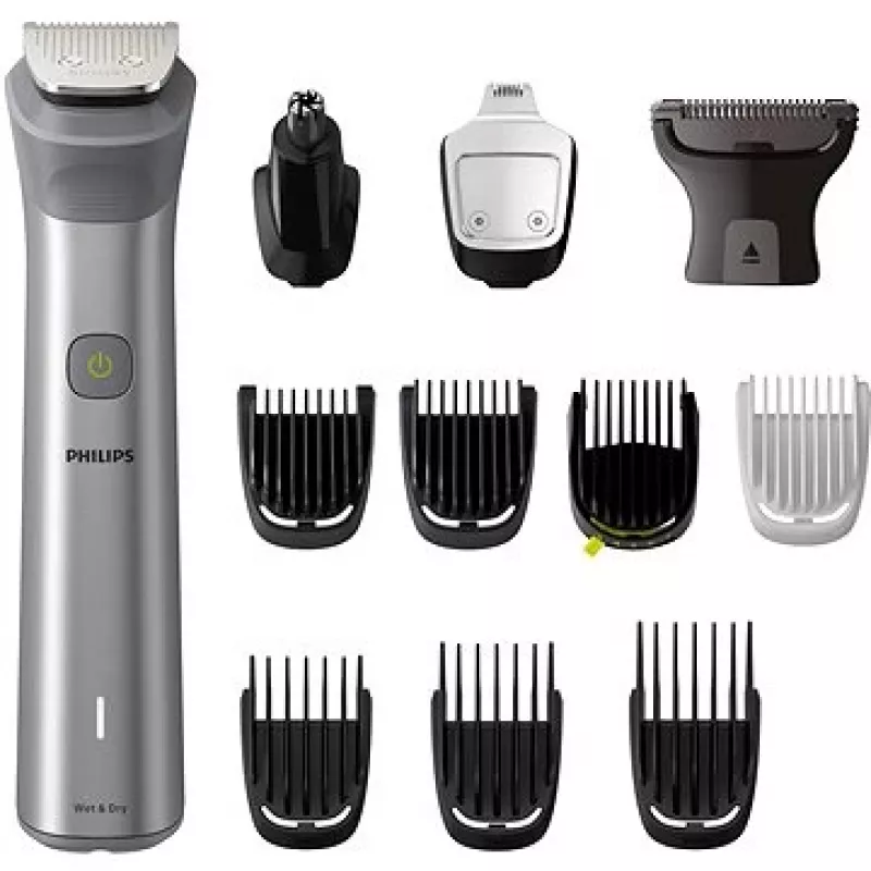 Philips All-in-One Trimmer MG5940/15 Series 5000, Stainless steel, 0.5 mm, 1.6 cm, 1 mm, Beard, Ear, Nose, aku