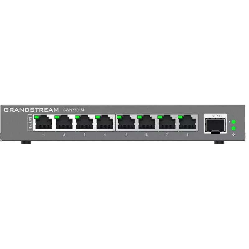 Grandstream Networks GWN7701M võrgulüliti, haldamata, 2.5G Ethernet (100/1000/2500), must