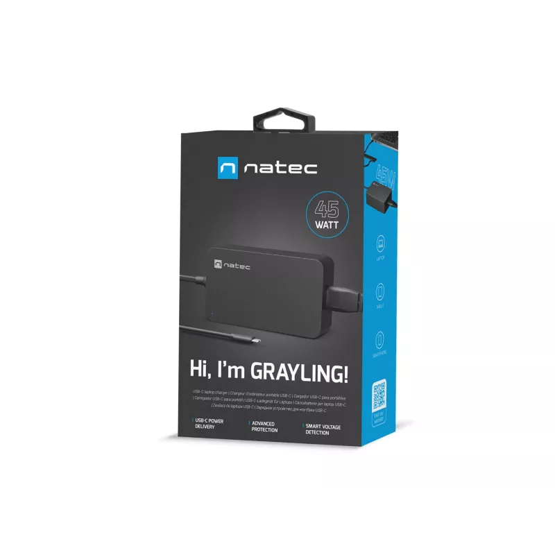 NATEC Grayling USB-C 45W toiteadapter Universal Must