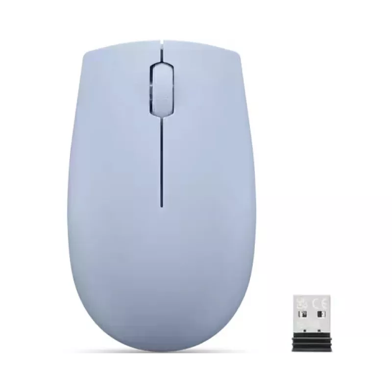 Juhtmeta kahekäeline hiir Lenovo GY51L15679 — Frost Blue, RF 2,4 GHz, 1000 DPI, 3 nuppu, AA patarei
