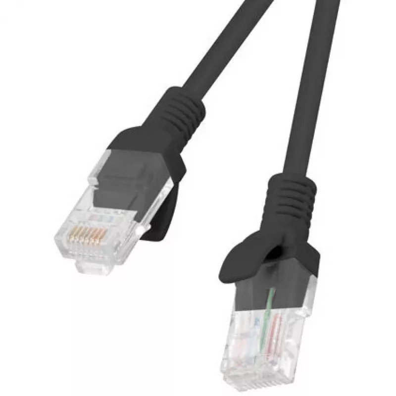 Võrgukaabel LANBERG PCU5-20CC-0025-BK RJ-45 Cat5e 0,25 m must, U/UTP, CCA, AWG26