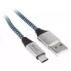 Tracer TRAKBK46266 USB-kaabel USB 2.0 1 m USB C USB A Must Sinine Hõbedane