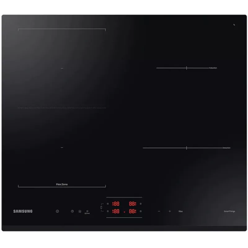 Sisseehitatud pliit Samsung NZ64B5045GK/U2, induktsioon, 4 keedutsooni, Flex Zone, SmartThings Cooking, automaatne ühenduvus, 60 cm, must