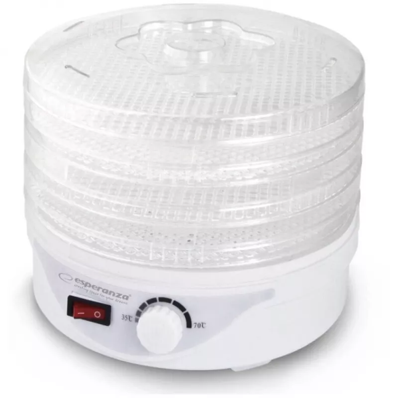 Esperanza EKD003 toidu kuivati, läbipaistev, valge, 250 W