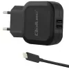 Qoltec 50188 mobiilseadmete laadija sülearvutile, nutitelefonile, nutikellale, tahvelarvutile, telefonile, universaalne must AC, DC siseruumides