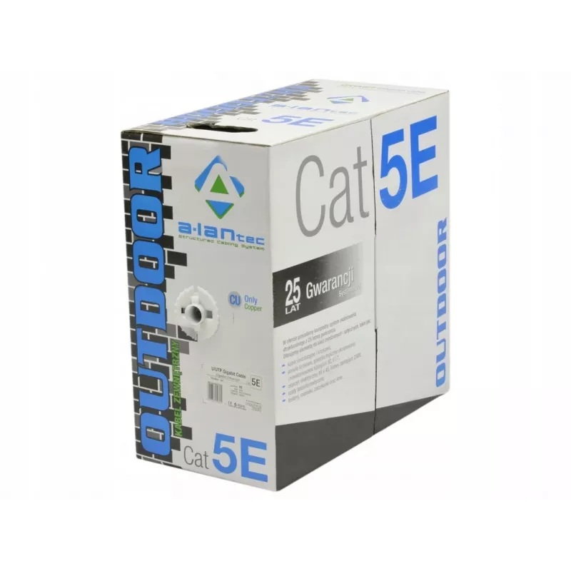 Alantec KIU5OUTS305Q võrgukaabel Must 305 M Cat5e U/UTP (UTP) (KIU5OUTS305Q)
