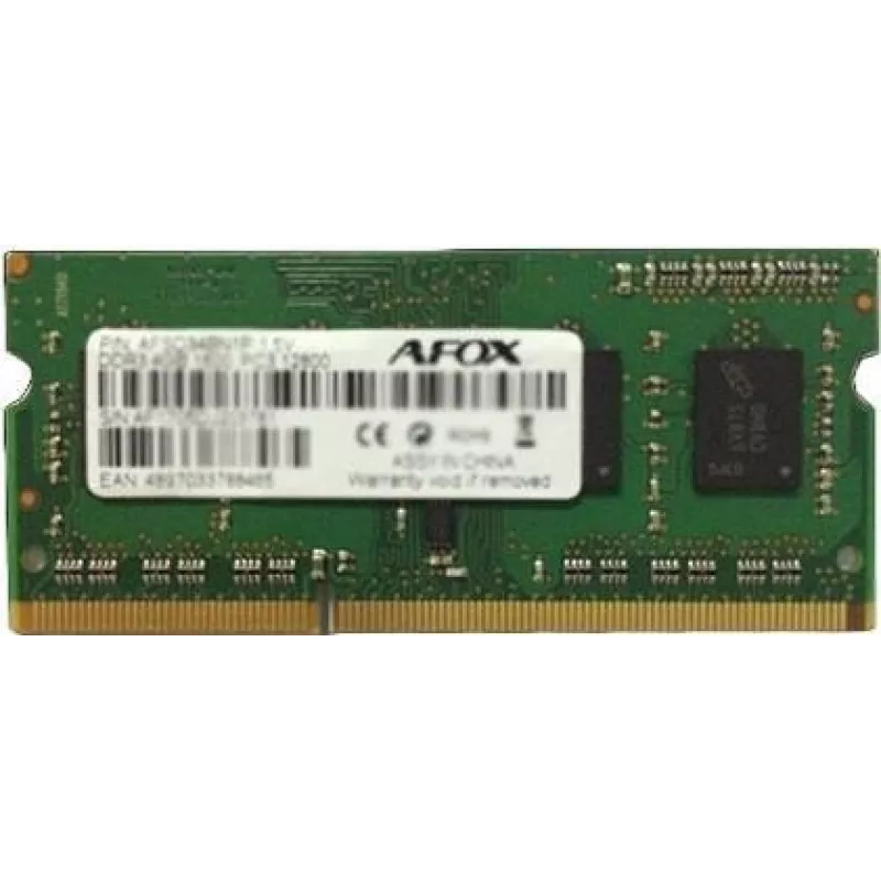 SO-DIMM DDR3 sülearvuti mälu AFOX 8GB 1333MHz 1.35V ühe kanaliga 1x8GB