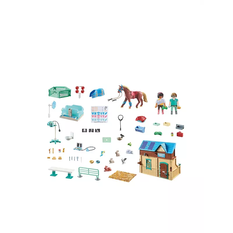Playmobil Horses of Waterfall - Ratsutamisteraapia ja veterinaarpraksis - kujutlusmäng ja loovmäng vanuses 5 kuni 10 - Fat Brain Toys