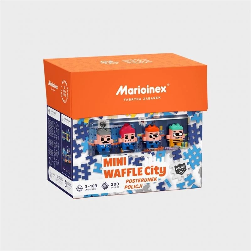 MARIOINEX Mini Waffle City Politseijaama ehitusklotsid, 280 tükki