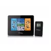 Digitaalne ilmajaam GreenBlue GB526 must — siseruumides -20…60 °C, välistingimustes -40…70 °C, õhuniiskus -20…95%, kell, kuufaas