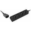 Lanberg PS0-04E-0100-IEC-BK toite pikendusjuhe 1m 4 vahelduvvoolupesa siseruumidesse Must