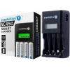 Akulaadija everActive NC450B — 4-elemendiline AAA-laadija, 110/230 V vahelduvvool, must
