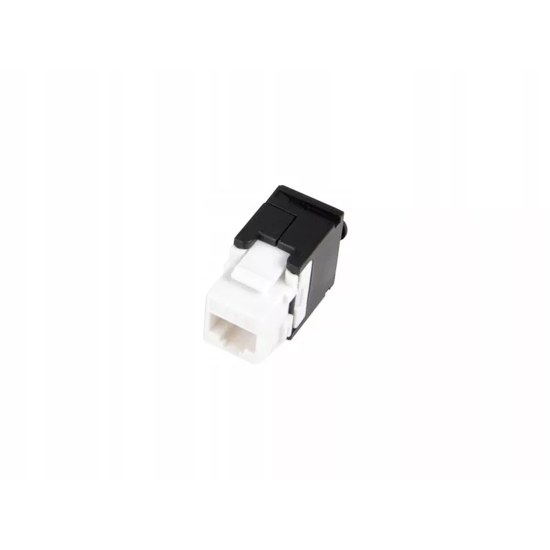 A-LAN MKB-U6-1 võtmemoodul — RJ45 U/UTP Cat6, 22/26 AWG, must/valge ABS korpus