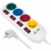 Pistikupesariba MACLEAN MCE229W — 4 pesa, 2× USB, 1,5 m kaabel, tüüp F, 10 A, valge
