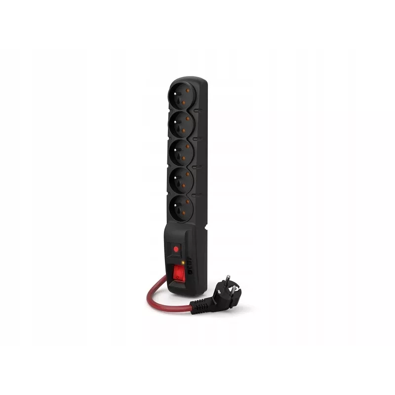 Vahelduvvoolu pikendusjuhe ACAR F5 POWER Must 5 vahelduvvoolu pistikupesa 230 V 5 m