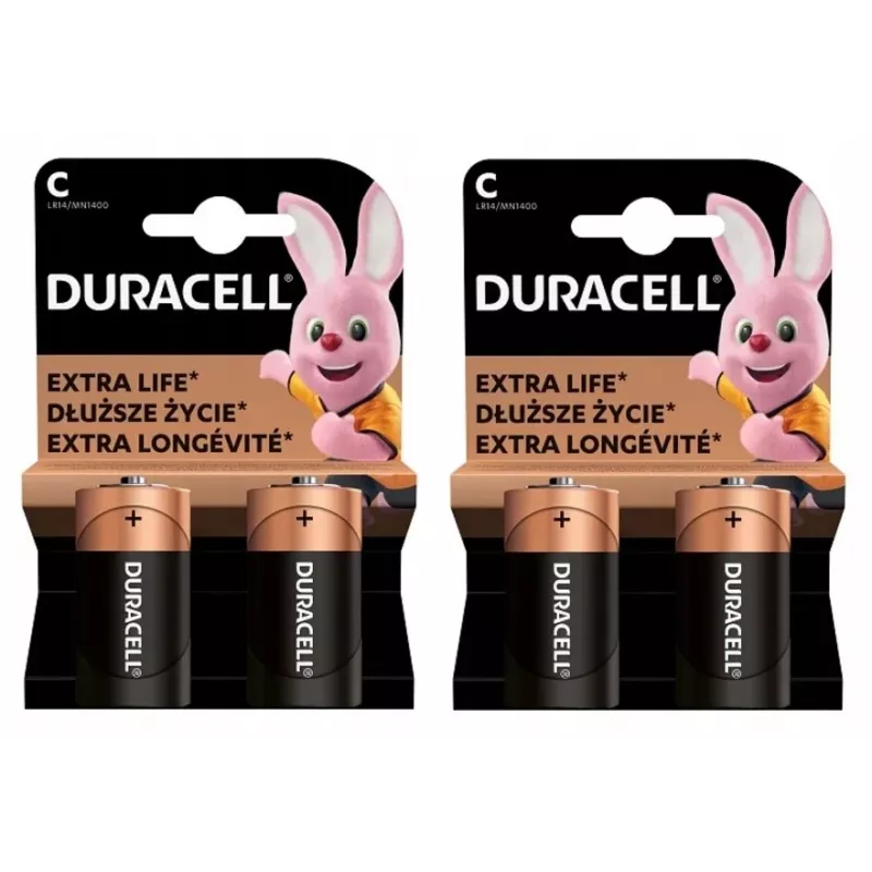 (C X 4tk) Duracell AA, AAA, D, C, 2032, 9V (LR14 LR20 6LR61 CR2032 Segakomplekt) Patareid