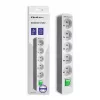 Pikendusjuhe Qoltec 50290 1,8 m 5 vahelduvvoolupistikupesa Siseruumides Valge