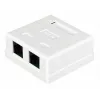 Juhtmepistik Alantec GN002 2×RJ45 emane-emane valge sirge plastik
