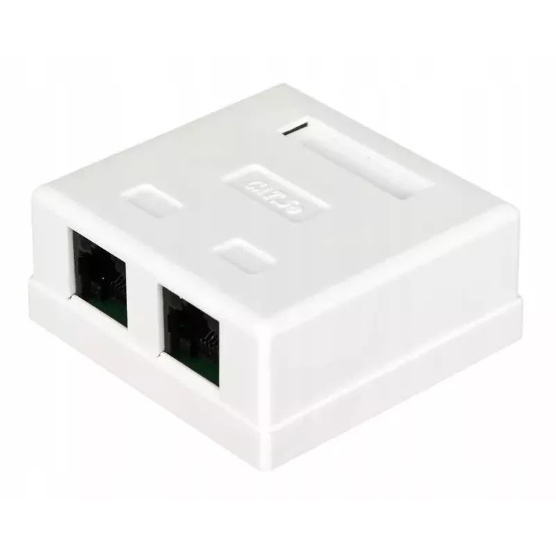 Juhtmepistik Alantec GN002 2×RJ45 emane-emane valge sirge plastik