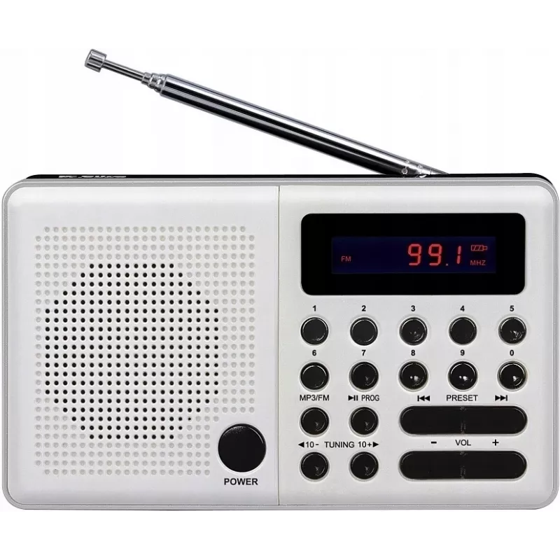 Eltra Radio Pliszka USB, FM valge