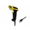 Pihukoodilugeja QOLTEC 50867 — 1D/2D laserskanner, USB-juhtmega, 600 mm lugemisulatus, kollane/must