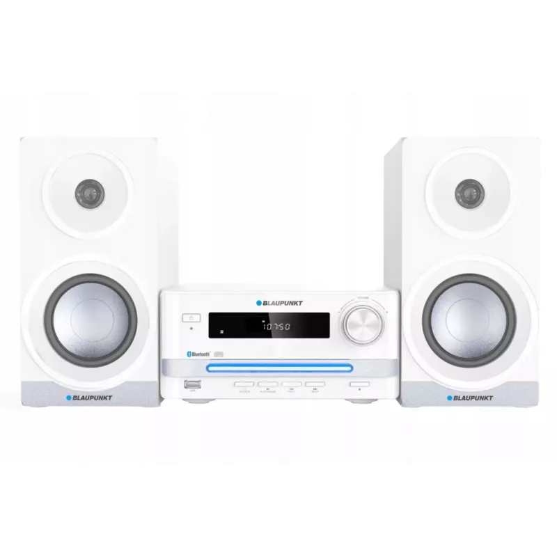 Kodu audio mikrosüsteem BLAUPUNKT MS16BT 15 W, CD/USB/MP3, Bluetooth, FM RDS, valge
